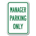 Signmission Manager Parking Sign 12inx18in Heavy Gauge Aluminum Signs, 18" L, 12" H, A-1218 Misc - Manager Pk A-1218 Misc - Manager Pk